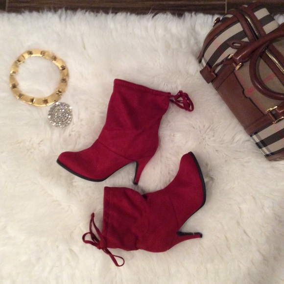 Diba Shoes - Diba cranberry red booties